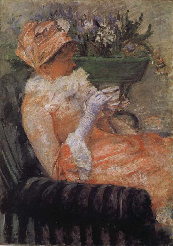Mary Cassatt A cup of tea oil painting picture